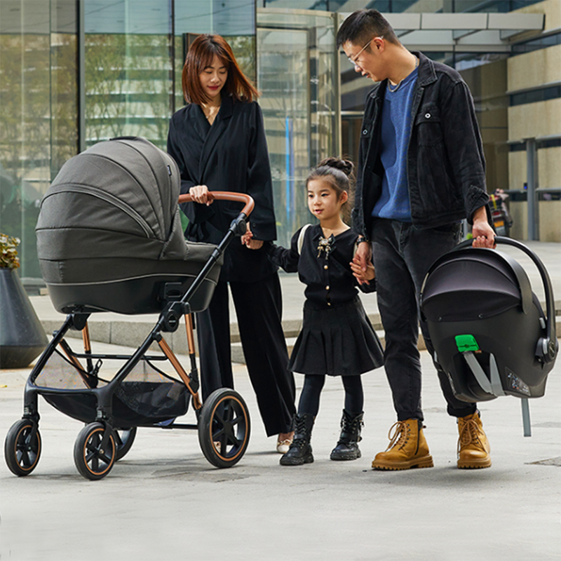 Ylelliset korkeat maisemat Baby Stroller kannettavat taitettavat säädettävät vauvanrattaat vaunukopalla RA-U09